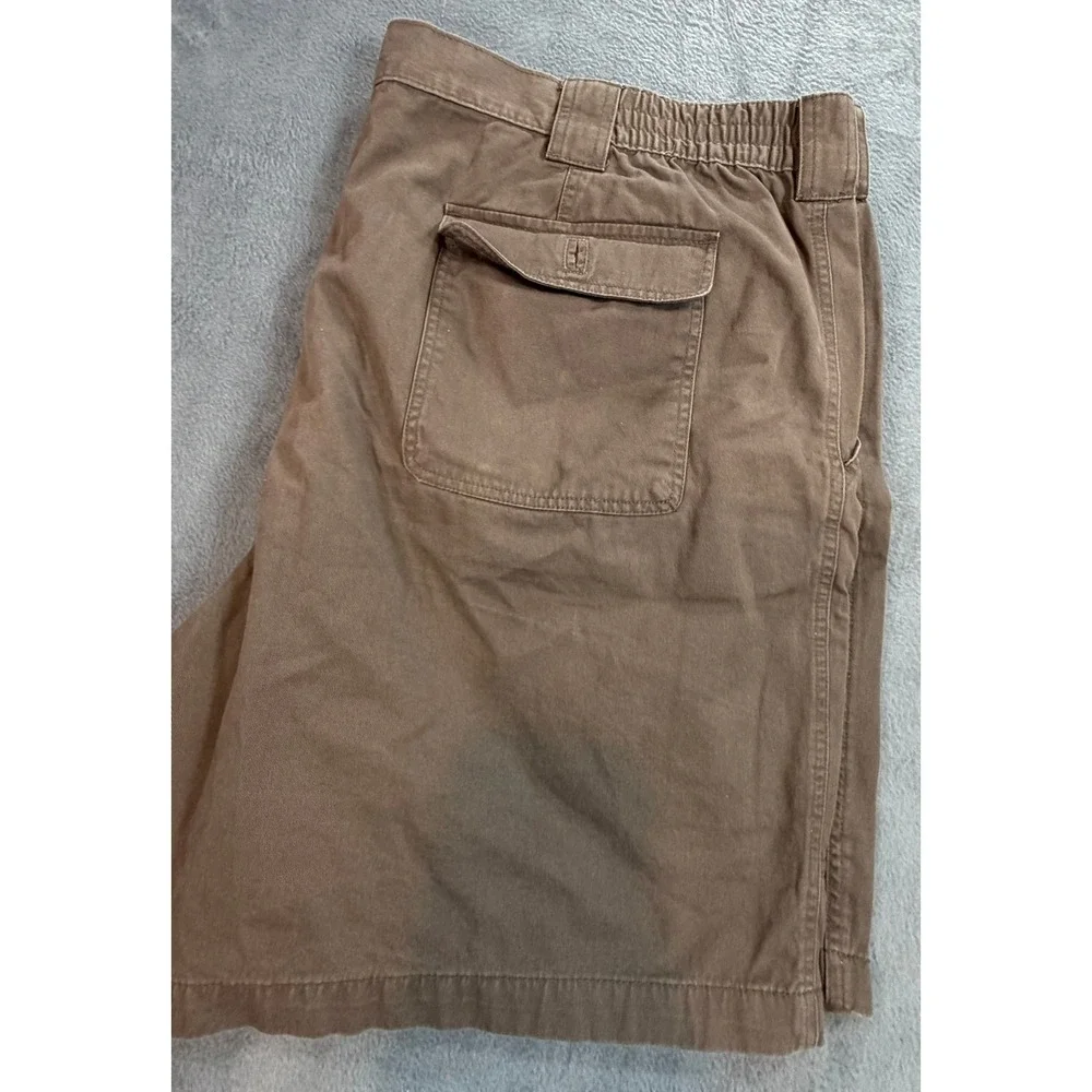 The Foundry Supply Co Mens Brown Cargo Shorts Size 54 Elastic Waist Cotton